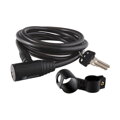 Cerradura LONGUS CLASSIC 10/1800mm espiral + soporte negro