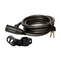 Cerradura LONGUS CLASSIC 10/1800mm espiral + soporte negro