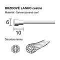 LONGUS Cable freno ROAD 1.2x2000 mm CAJA /100uds