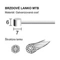 Cable freno LONGUS MTB 1.5x2000 mm CAJA /100uds