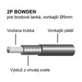 LONGUS Freno Bowden 2P OEM Teflón paquete negro /50m