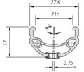 MACH1 Llanta 670 V-brake 26 32D negro