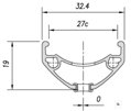 MACH1 Llanta CROSS-R 27 29 32D negro