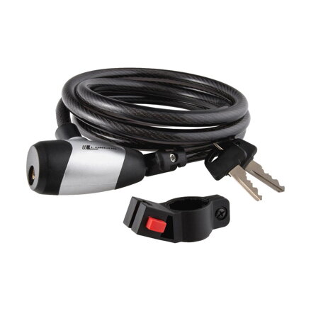 LONGUS Lock EXTREME 10/1800mm espiral + soporte plata