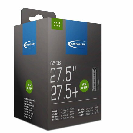 Cámara SCHWALBE AV21F 27.5x2.10/3.00 40mm (54/75-584) 200g Freeride