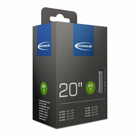 SCHWALBE Cámara de aire AV7 20x1.50/2.00 AV 40mm (40/62-406) 145g