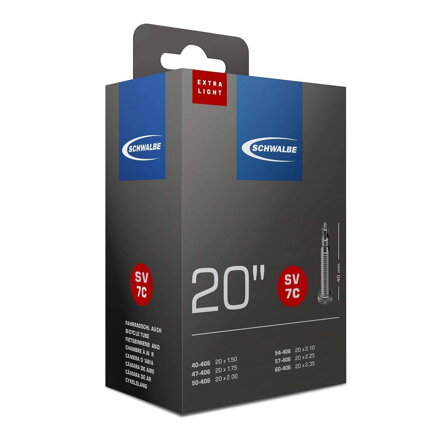 SCHWALBE Cámara de aire FV7C EXTRA LIGHT 20 40/60-406 EK 40mm 95g