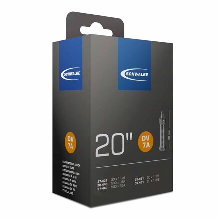 SCHWALBE Cámara de aire DV7A 20x1 1/8 / 1 3/8 40mm (37-438/451) 105g