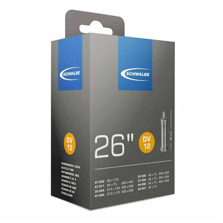 SCHWALBE Cámara de aire DV12 26 32/47-559/597 EK 40mm 140g