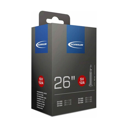 SCHWALBE Cámara de aire SV12A 26x1.00/1.50 40mm (25/40-559) 120g