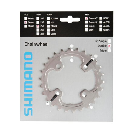 Cambio SHIMANO 26z.FC-M785 XT plateado. 64mm