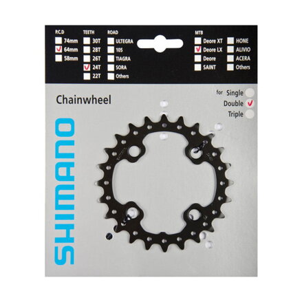 Caja de cambios SHIMANO 24z. FCFC-M675 SLX negro 64mm