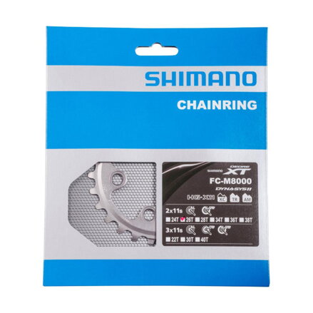 Caja de cambios SHIMANO 26z. FC-M8000 XT 36/26z. negro 64mm