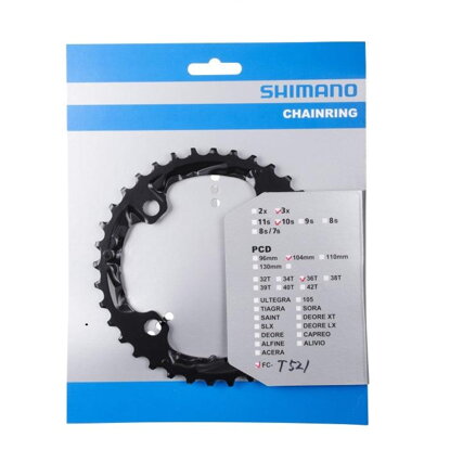Caja de cambios SHIMANO 36z. FCT521 Deore negro