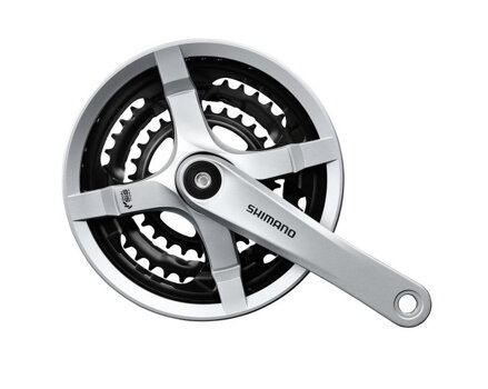 Centro SHIMANO FC-TY501 170mm 48/38/28z. 6/7/8-k. plata. con tapa cuadrada