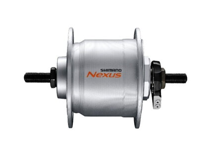 Buje SHIMANO con dinamo DH-C3000 6V/3W 36d. plata. para tuercas + protección contra sobretensión SMDH10