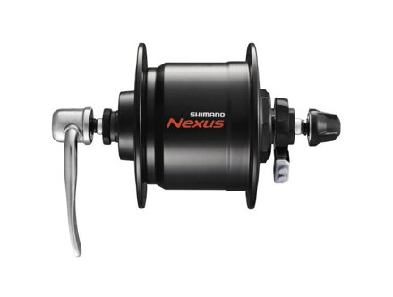 Buje SHIMANO con dinamo DH-C3000 6V/3W 32d. negro sobre r.u.+protección contra sobretensiones SMDH10