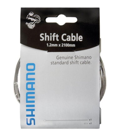 Cable de cambio SHIMANO 1,2x2100 mm + tapa final (paquete de 10, precio por 10)