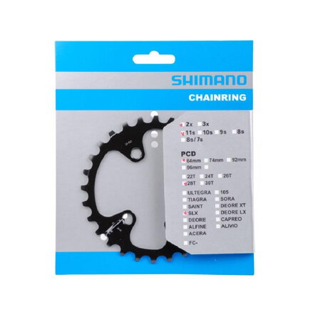 Engranaje SHIMANO 28z. FC-M7000 SLX 38/28z. negro 64mm