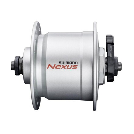 Buje SHIMANO con dinamo DH-C3000 6V/3W 36d. plata. en r.u.+protección contra sobretensiones SMDH10