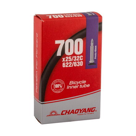 Cámara de aire CHAOYANG 700x25/32C FV48 FT (25/32-622/630)