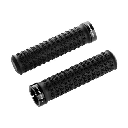 Tiradores LONGUS DOTS negros con cerradura