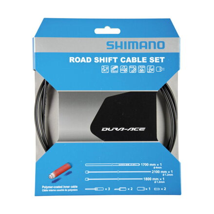 SHIMANO Cable de cambio carretera Polímero completo negro