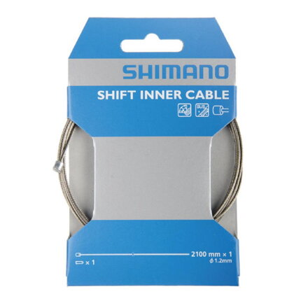 SHIMANO Cable de cambio 1.2x2100mm acero inoxidable + tapa final