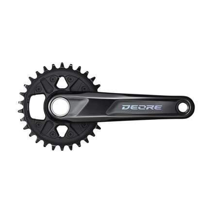 SHIMANO Medio Deore FC-M6100 175mm 30z. 12k. BOOST negro de dos piezas sin rodamientos