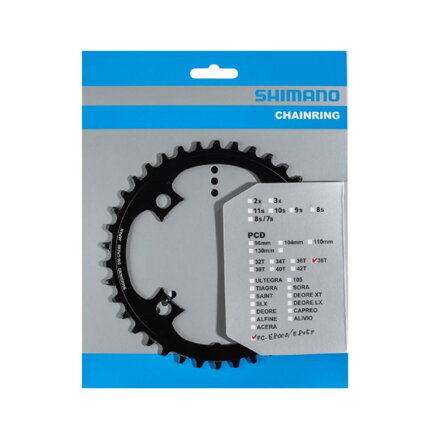 Caja de cambios SHIMANO 38z. 11 asaltos sin 4 brazos. Adaptador para STEPS E8000