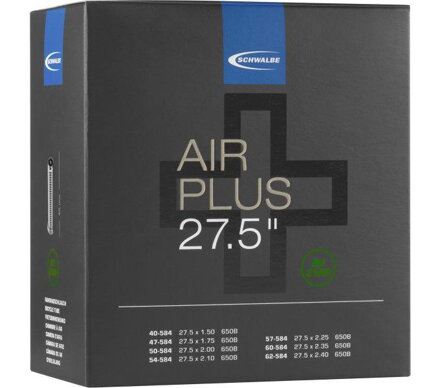 SCHWALBE Cámara de aire AIR PLUS AV21AP 27.5x1.50/2.40 AV(40/62-584) 40mm 305g
