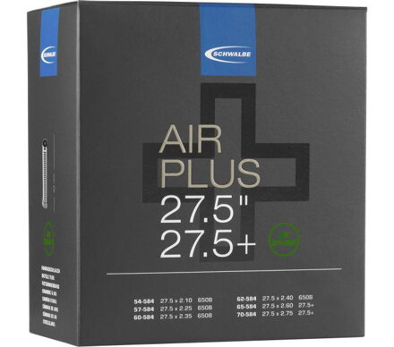 SCHWALBE Tubo AIR PLUS AV21+AP 27.5x2.10/3.00 AV(54/70-584) 40mm 400g