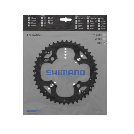 Caja de cambios SHIMANO 44z. FC-M530/FC-M591 negro 104 mm