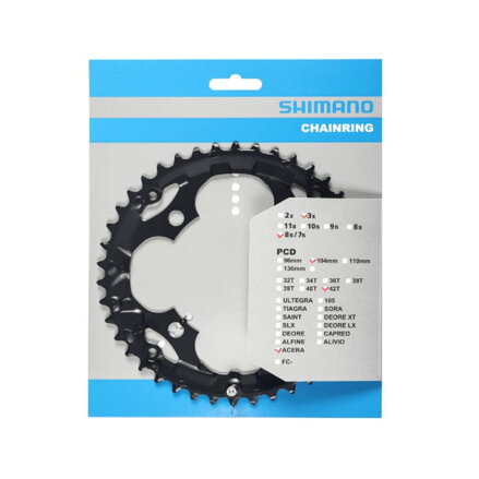 Caja de cambios SHIMANO 42z. FC-M361 negro 104mm