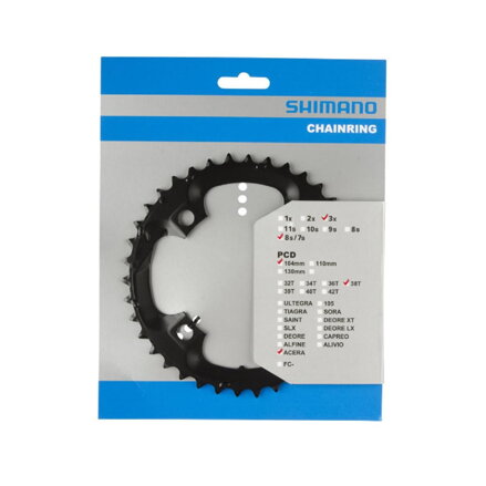 Caja de cambios SHIMANO 38z. FC-M361 negro 104mm