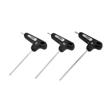 PRO Juego de llaves en T de 6 puntos 2/2,5/3mm negro
