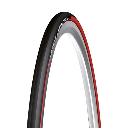 Neumático MICHELIN LITHION3 700x23C (23-622) 60TPI 225g rojo cinturón plegable