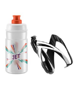ELITE Juego de botella con cesta CEO logo naranja, 350 ml