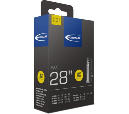 SCHWALBE Tubo SV20 700x18/25C FV 60mm (18/25-622) 65g Exlight