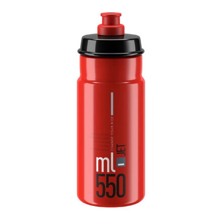 Botella ELITE JET 550 logo rojo gris