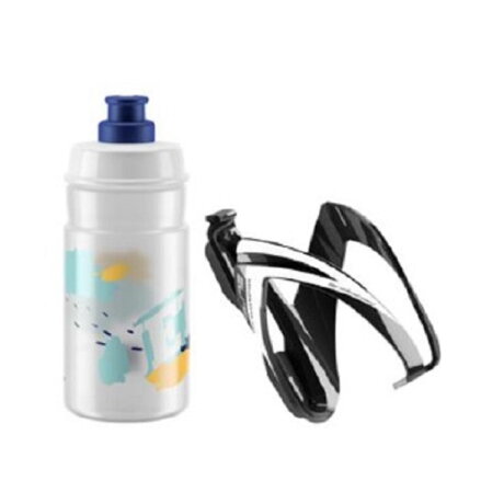ELITE Juego de botella con cesta CEO logo azul, 350 ml