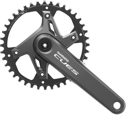 Tacos centrales SHIMANO U6000 175mm 40z. 10/09/11-k. negro de dos piezas sin rodamientos
