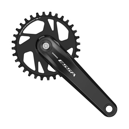 Centro SHIMANO ESSA FC-U2000 175mm 32z. 7/8 k. negro sobre un cuadrado sin rodamientos