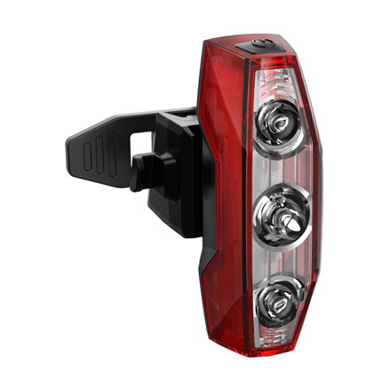 LONGUS SHIP Luz trasera 5LED 5f USB, 50lm, negro
