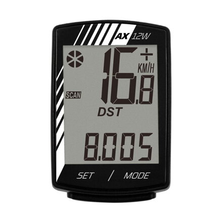 LONGUS Ciclismo ordenador AX-12W 12f negro