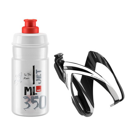 ELITE Juego de biberones con cesta CEO logo rojo, 350 ml
