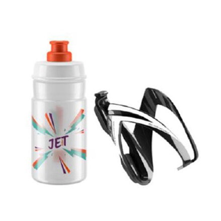 ELITE Juego de botella con cesta CEO logo naranja, 350 ml