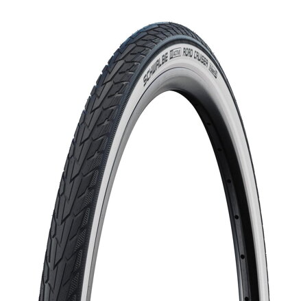 SCHWALBE Neumático ROAD CRUISER (42-622) 28x1.60 700x40C Active 50EPI K-Guard 705g Blanco reflejo lateral Verde