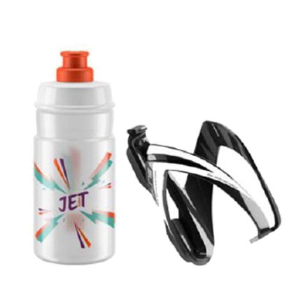 ELITE Juego de botella con cesta CEO logo naranja, 350 ml