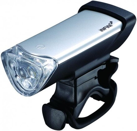 Luz delantera LUXO 5f 5LED plata + pilas